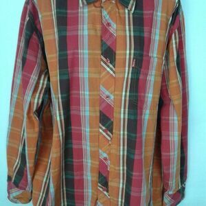 PEPE JEANS London‎ Mens Red Orange Brown Shirt XL